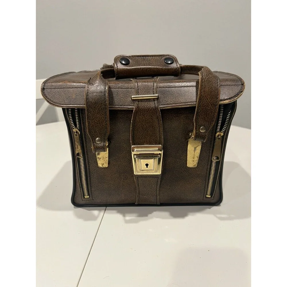 Genuine Cowhide Leather Camera Bag Vintage Rare
